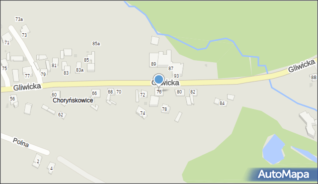 Sośnicowice, Gliwicka, 76, mapa Sośnicowice