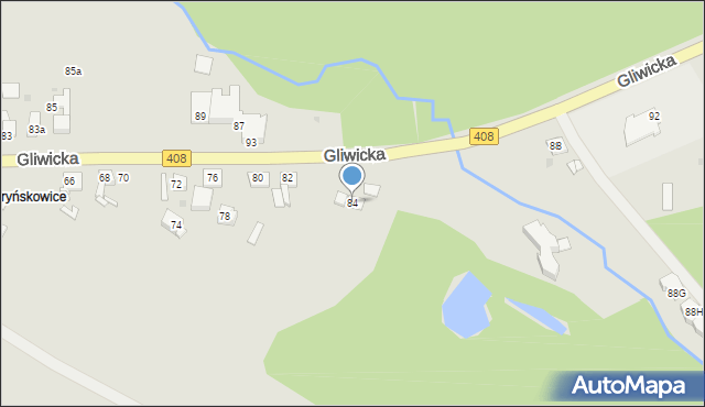 Sośnicowice, Gliwicka, 84, mapa Sośnicowice