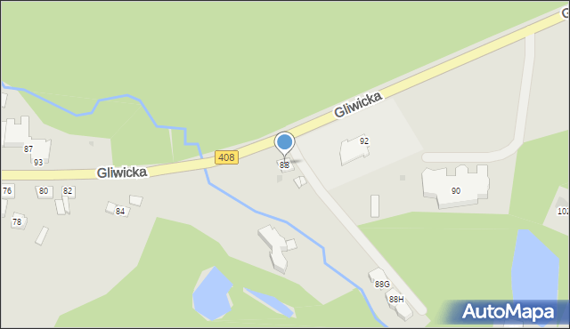 Sośnicowice, Gliwicka, 88, mapa Sośnicowice