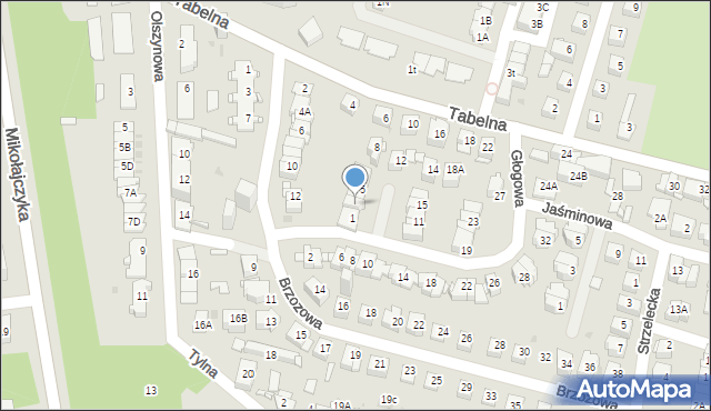 Sosnowiec, Głogowa, 3, mapa Sosnowca