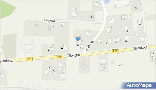 Stanica, Gliwicka, 10, mapa Stanica