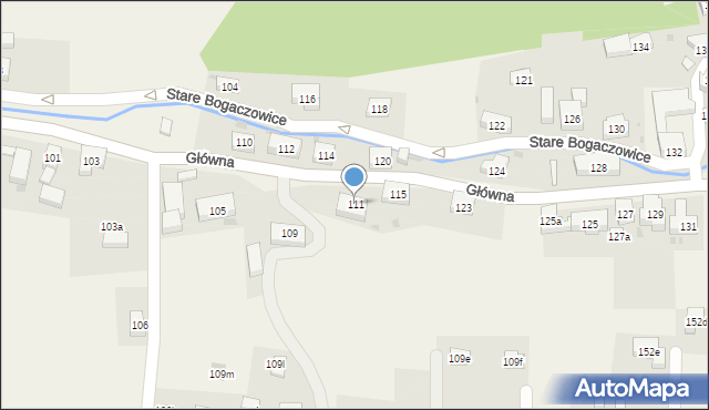 Stare Bogaczowice, Główna, 111, mapa Stare Bogaczowice