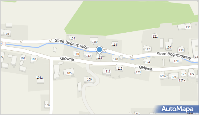 Stare Bogaczowice, Główna, 114, mapa Stare Bogaczowice