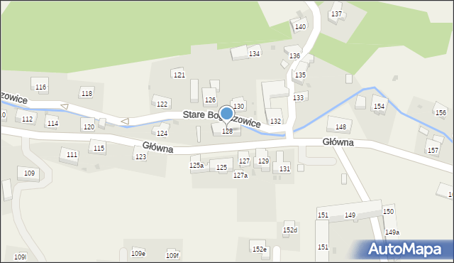 Stare Bogaczowice, Główna, 128, mapa Stare Bogaczowice