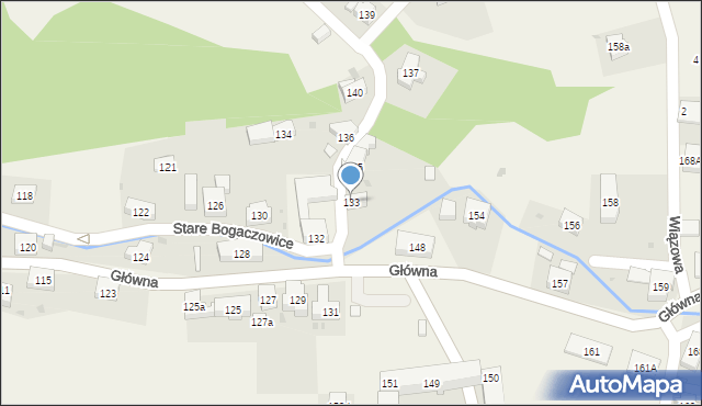 Stare Bogaczowice, Główna, 133, mapa Stare Bogaczowice