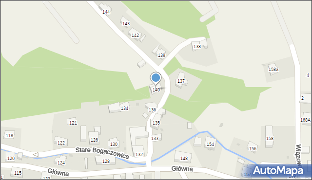 Stare Bogaczowice, Główna, 140, mapa Stare Bogaczowice