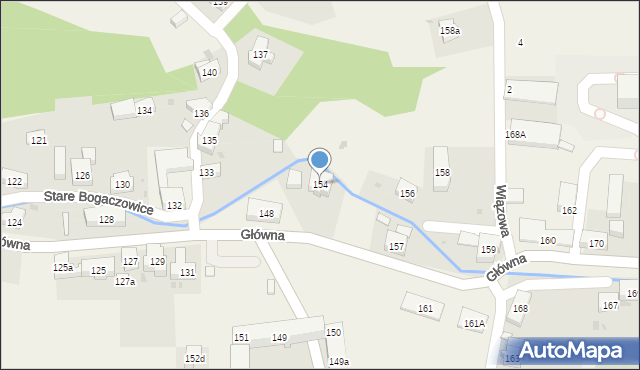 Stare Bogaczowice, Główna, 154, mapa Stare Bogaczowice