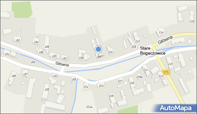 Stare Bogaczowice, Główna, 198, mapa Stare Bogaczowice