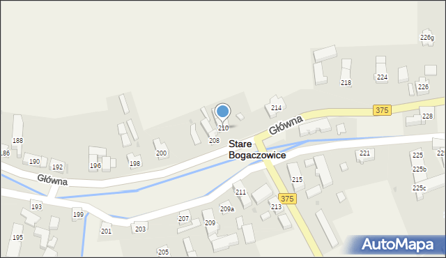 Stare Bogaczowice, Główna, 210, mapa Stare Bogaczowice