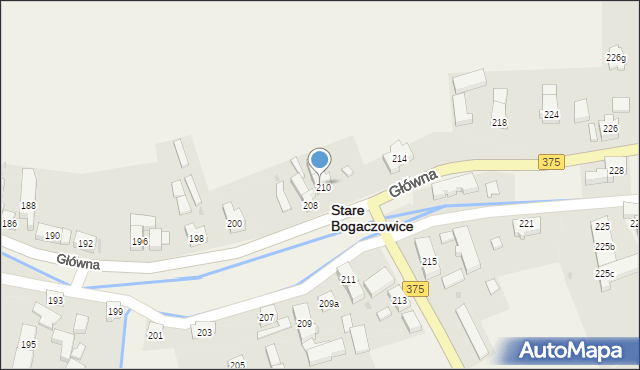 Stare Bogaczowice, Główna, 212, mapa Stare Bogaczowice