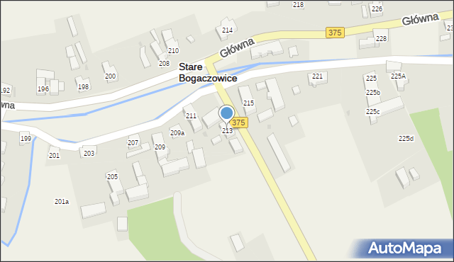 Stare Bogaczowice, Główna, 213, mapa Stare Bogaczowice