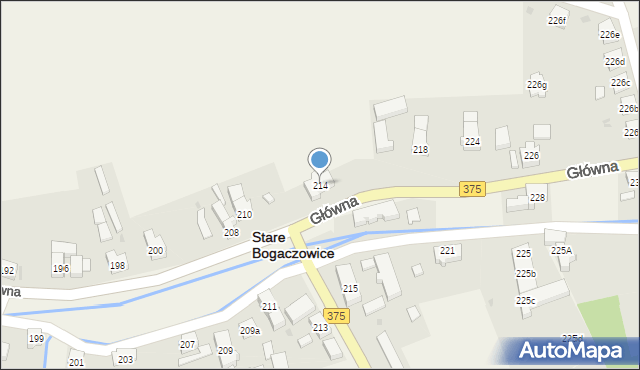 Stare Bogaczowice, Główna, 214, mapa Stare Bogaczowice