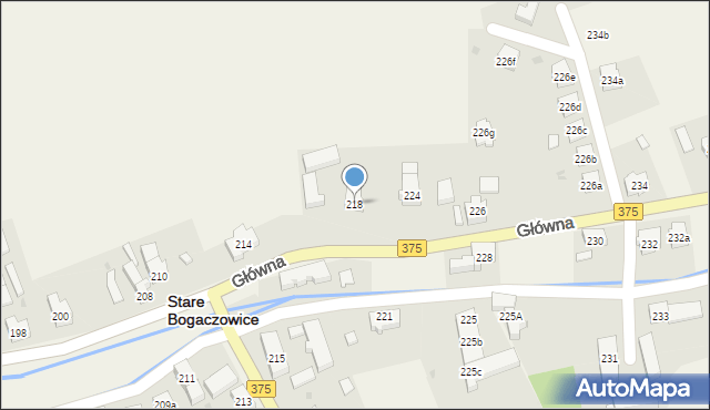 Stare Bogaczowice, Główna, 218, mapa Stare Bogaczowice