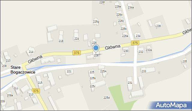 Stare Bogaczowice, Główna, 228, mapa Stare Bogaczowice