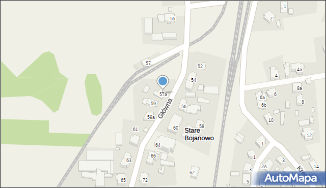 Stare Bojanowo, Główna, 57a, mapa Stare Bojanowo