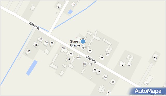 Stare Grabie, Główna, 59, mapa Stare Grabie