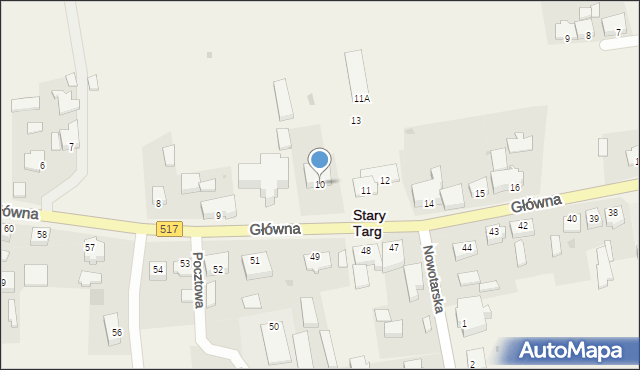 Stary Targ, Główna, 10, mapa Stary Targ