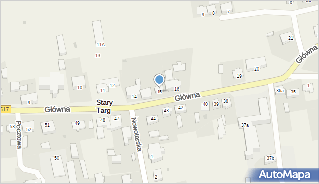 Stary Targ, Główna, 15, mapa Stary Targ