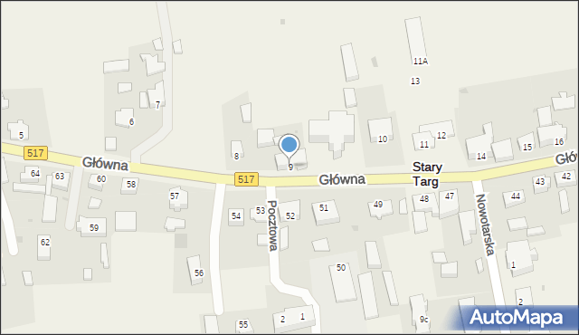 Stary Targ, Główna, 9, mapa Stary Targ