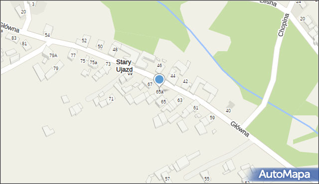 Stary Ujazd, Główna, 65a, mapa Stary Ujazd