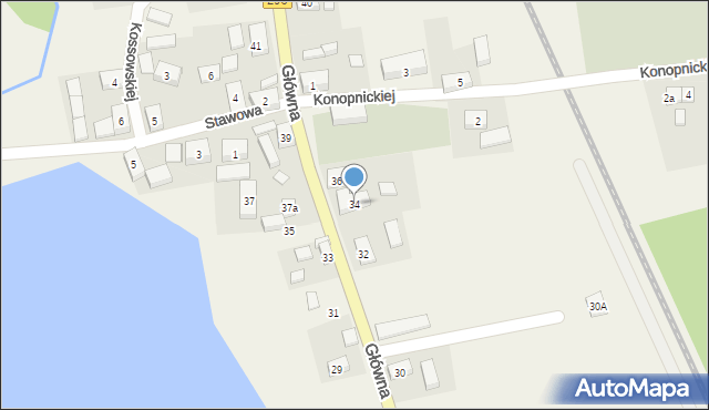 Stary Węgliniec, Główna, 34, mapa Stary Węgliniec