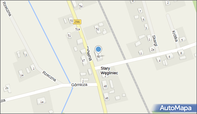 Stary Węgliniec, Główna, 50, mapa Stary Węgliniec