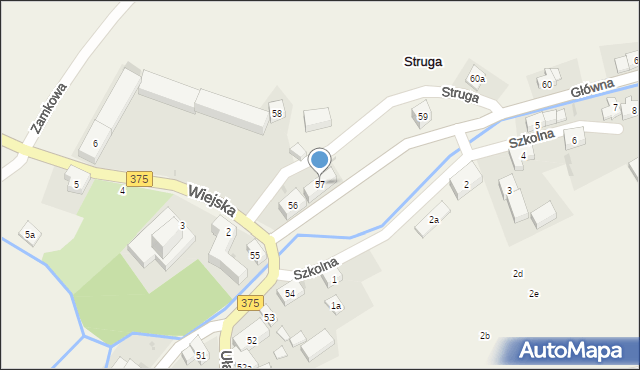 Struga, Główna, 57, mapa Struga