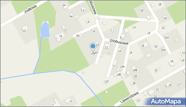 Strzeniówka, Globusowa, 10a, mapa Strzeniówka