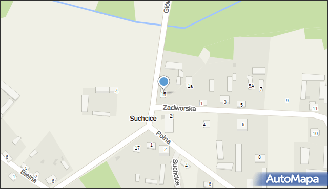 Suchcice, Główna, 15, mapa Suchcice