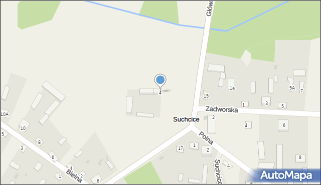 Suchcice, Główna, 4, mapa Suchcice