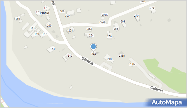 Szczawnica, Główna, 244, mapa Szczawnica