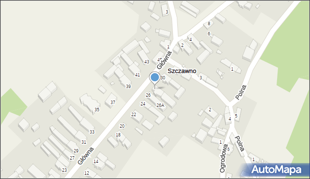 Szczawno, Główna, 28, mapa Szczawno