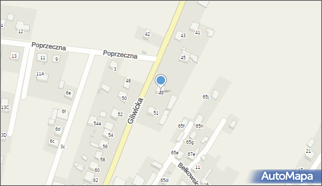 Szczejkowice, Gliwicka, 49, mapa Szczejkowice