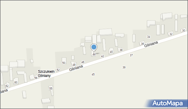 Szczukwin, Gliniana, 44, mapa Szczukwin