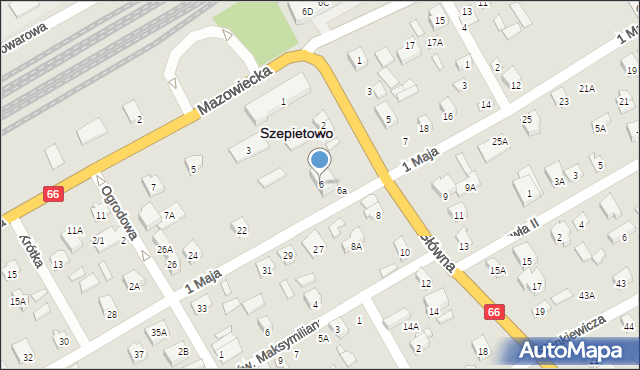 Szepietowo, Główna, 6, mapa Szepietowo