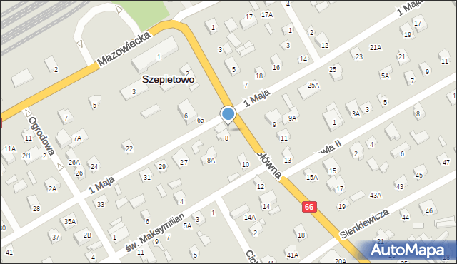 Szepietowo, Główna, 8/2, mapa Szepietowo