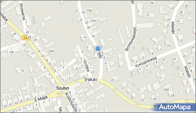 Szubin, Glinica, 1, mapa Szubin