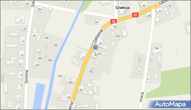 Szwecja, Główna, 32, mapa Szwecja