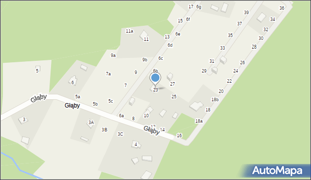 Tanina, Głąby, 23, mapa Tanina