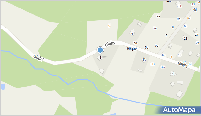 Tanina, Głąby, 3, mapa Tanina