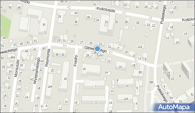 Tarnów, Głowackiego Bartosza, 26A, mapa Tarnów