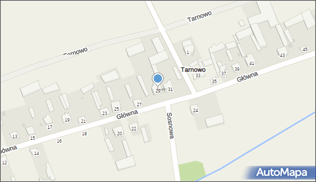 Tarnowo, Główna, 29, mapa Tarnowo