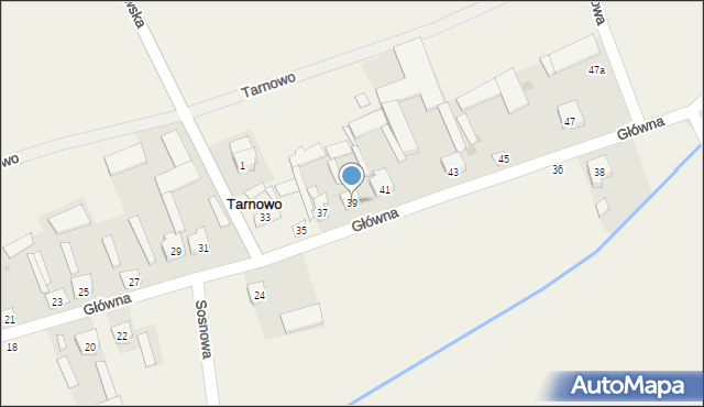 Tarnowo, Główna, 39, mapa Tarnowo