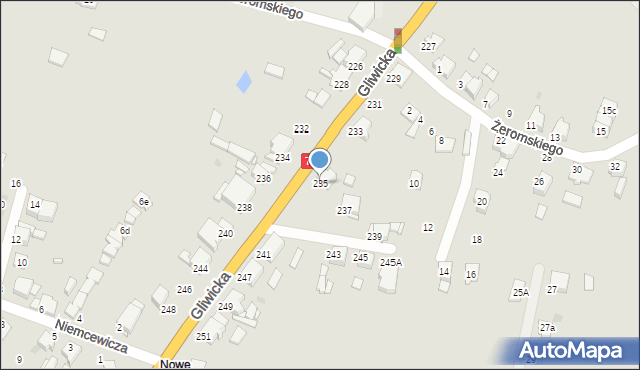 Tarnowskie Góry, Gliwicka, 235, mapa Tarnowskie Góry