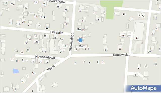 Tłuszcz, Głowackiego Bartosza, 23A, mapa Tłuszcz