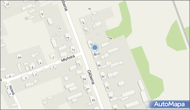 Trzebiszewo, Główna, 68, mapa Trzebiszewo