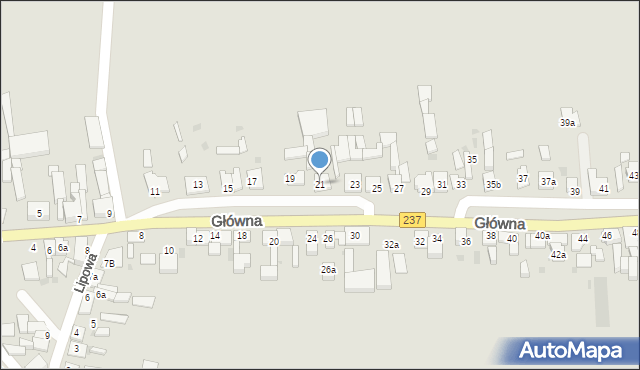 Tuchola, Główna, 21, mapa Tuchola