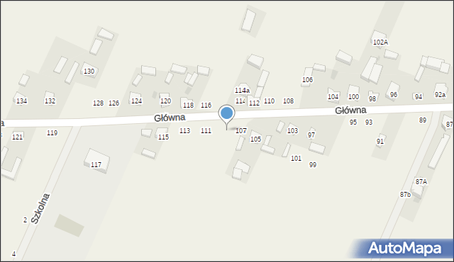 Twarda, Główna, 109, mapa Twarda