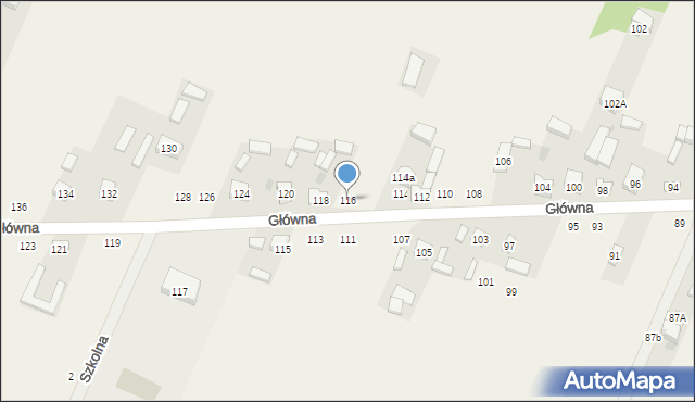 Twarda, Główna, 116, mapa Twarda