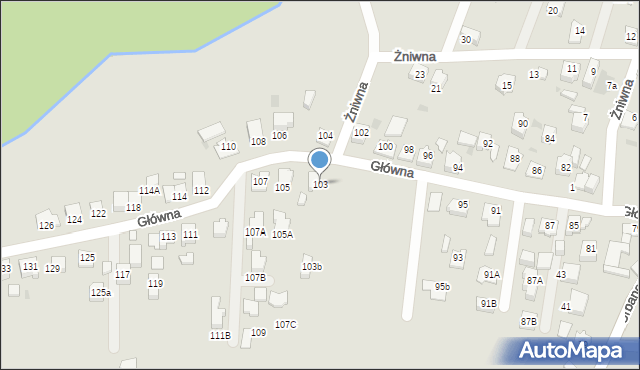 Tychy, Główna, 103, mapa Tychów